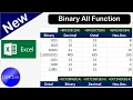 Ms Excel All Function Related to Number System Binary Decimal Octal