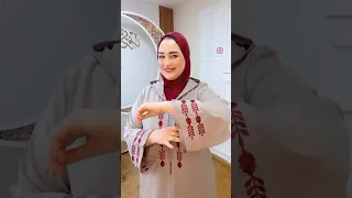 جديد جلابة الوان ترابية وطرز خفيف                          اكسبلور  جلابه  قفطان مغربي         دندنها