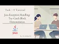 Java Exception Handling Try-Catch Block Demonstration TechnoHacks Internship