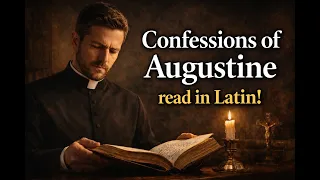 Saint Augustine - Confessions Book I Chapter 1 Latin book Ecclesiastical Latin