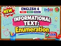 ENGLISH 4 TERM 1 WEEK 9 SESSION 2 INFORMATIVE TEXT ENUMERATION ILAW FRAMEWORK MATATAG