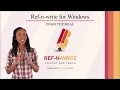 Ref-n-Write for Windows - Complete Tutorial Demo Step-by-Step