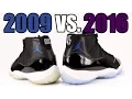 2016 vs 2009 Air Jordan 11 Space Jam Comparison
