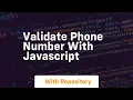 validate phone number with javascript