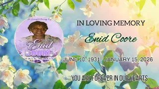 ENID COORE FUNERAL SERVICE SUNDAY FEBRUARY 22 2026