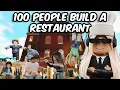 100 PEOPLE BUILD ME A RESTAURANT in BLOXBURG