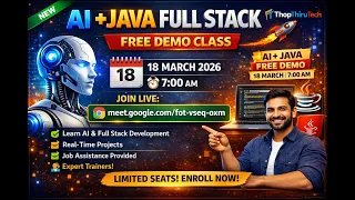 AI Java Full Stack Free Demo-2 Class March 18 2026 Live Training Projects