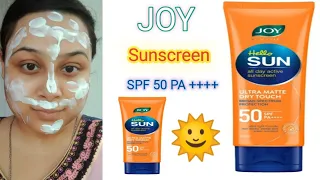 joy ultra matte dry touch sunscreen spf 50 pa priyanka