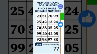 Brain Challenge for Seniors Can You Beat the Number Game
