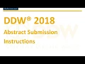 DDW 2018 Abstract Submission Tutorial