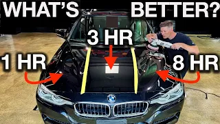 How long should you detail your car? 1 hour vs 3 hour vs 8 hour