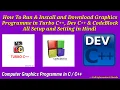 How To Run Graphics in Dev CodeBlock Graphics in C install ALL Setup in Hindi