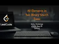 All Elements in Two Binary Search Trees Leetcode