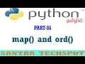 Usage of Map and Ord Function in Python Python Tutorial in tamil