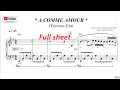 Download Lagu (Version easy Em \u0026 Am) A comme amour (P1) Richard Clayderman + sheet pdf