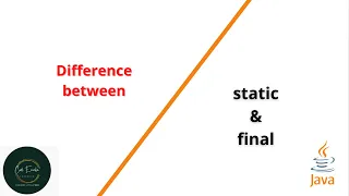 difference between static and final keyword in java static vs final Code eureka