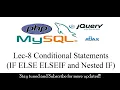 Lec-8 Conditional Statements IF ELSE ELSEIF and Nested IF in PHP PHP Tutorial