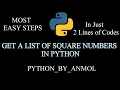 How To Get A List Of Square Numbers In Python Square Numbers in Python For Beginners Ammol