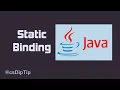What is Static binding or Method overloading