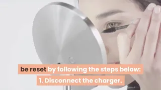 How to reset simplehuman sensor lighted makeup vanity mirror