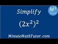 Simplify 2x 2 2