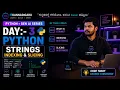 Day 3 Python AI Full Course in Kannada Strings Indexing Slicing ITKannadigaru
