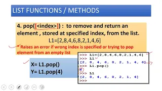9 Python List Part 2 LIST FUNCTIONS