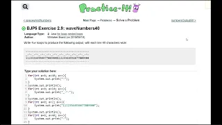 Java Practice It 2 9 waveNumbers40 nested for loops