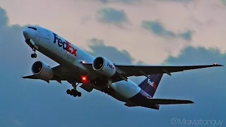 FedEx Express Boeing 777-FS2 Beautiful Evening Takeoff Cologne Bonn Airport