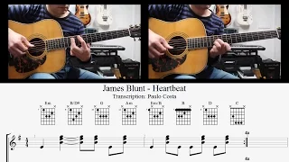 james blunt heartbeat how to play guitar lesson chords tab tutorial