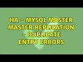 HA - MySQL Master Master replication