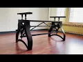 Stunning Cast Iron Base Table For Sale - This Antique Crank Table Base is Stunning