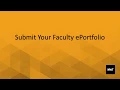 Submit Your Faculty ePortfolio