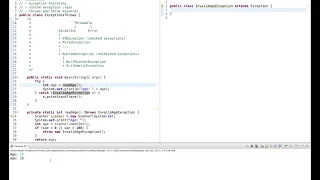Java Tutorial: How to Create an Exception Class