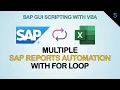 Export multiple SAP reports with For Loop in Excel VBA - SAP GUI Scripting