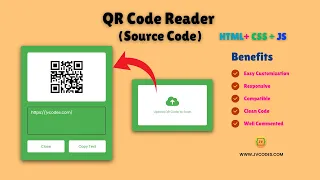 How to Create a QR Code Scanner or Reader Using HTML CSS and JavaScript Free Source Code