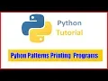 Python Pattern Printing Programs How to Print Alphabet Symbols General Introduction