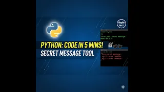 Python Tutorial for Beginners Build a Secret Message Tool Hinglish