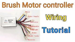 E-bike 12V 250W Brush Motor Controller Wiring Connection
