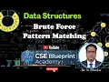 Brute Force Pattern Matching Naive String Matching Algorithm Design and Analysis of Algorithms