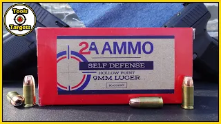 An Unknown HERO 2A AMMO 9mm 124 Grain Self-Defense Ammo Ballistic Gel Test Review