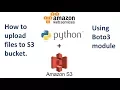 How to Upload files to AWS S3 using Python and Boto3