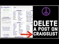 How to Delete a Post on Craigslist Remove a Post on Craigslist on PC 2024