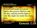 Genesis Chapter 1 - The Holy Bible KJV Read Along Text
