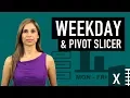 Excel Pivot Chart with Slicers for Months to Show Values by Weekday Names