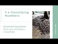Math 8 7 4 Classifying Numbers
