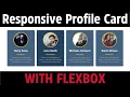 Responsive Profile Page Using HTML and CSS Profile Card Design HTML CSS