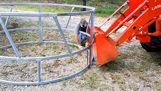 New round bale ring and winter hay supply