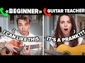 Download Lagu Professional GUITARIST Pretends to be a BEGINNER to Guitar Lessons | PRANK #3