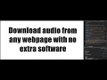 Lagu Tutorial: How to download audio from any webpage with the inspect tool